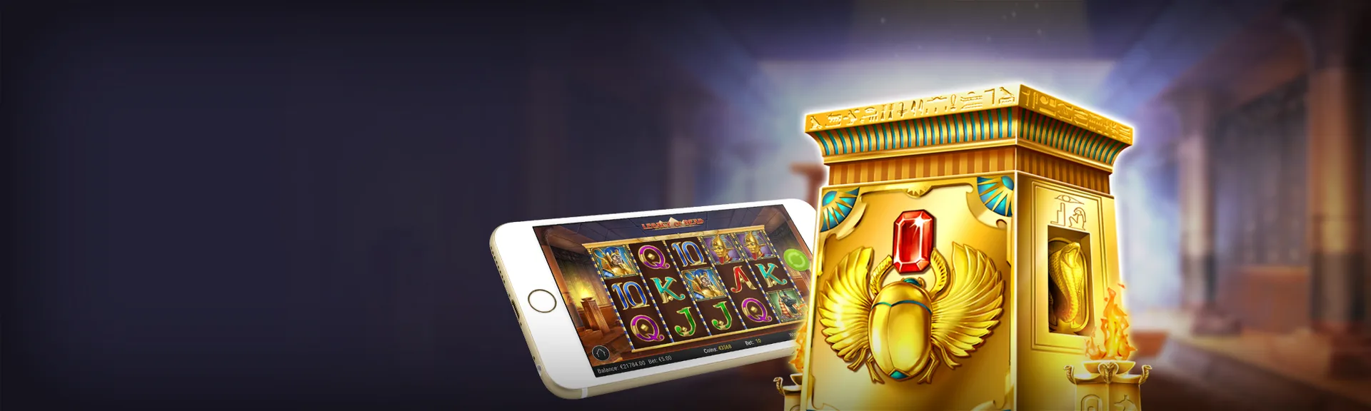 Legacy of Dead: goldene Grabkammer und Spielansicht